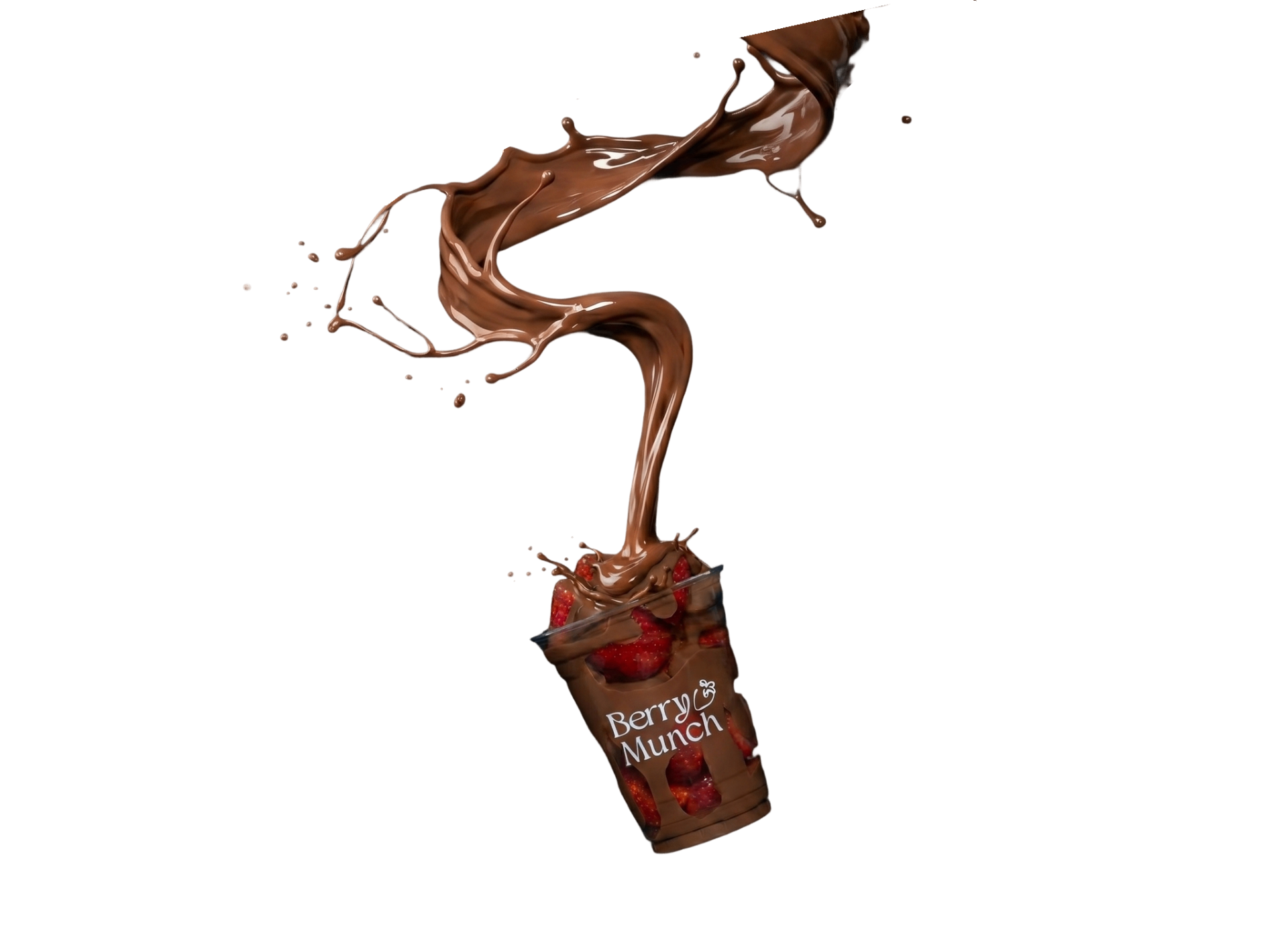 Berry Munch chocolate drip with strawberries